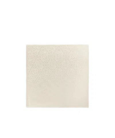 Loewe Scarf In Silk And Wool In Neutral