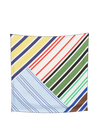 Loewe Scarf In Silk In Weiss