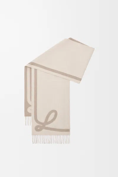 Loewe Scarf In Wool And Cashmere For Woman In Burgundy