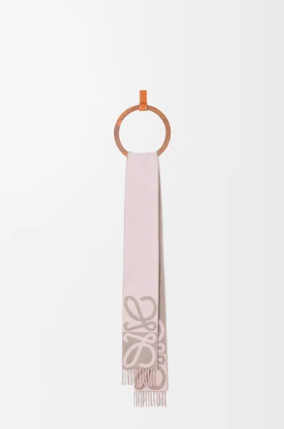Loewe Scarf In Wool And Cashmere For Woman In Gold
