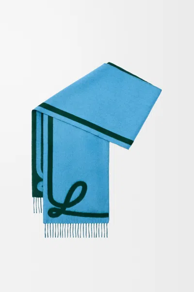 Loewe Scarf In Wool And Cashmere For Woman In Gold