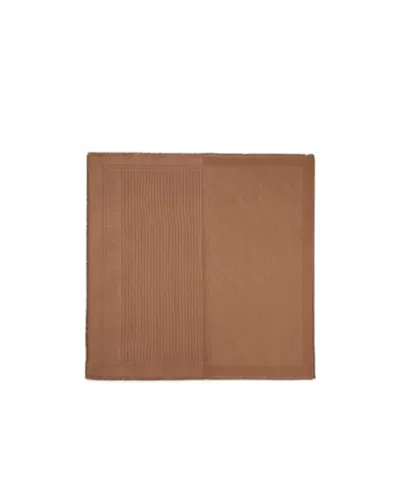 Loewe Scarf In Wool And Silk In Mocha