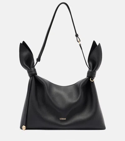 Loewe Medium Scarf Shoulder Bag In Leather In Black