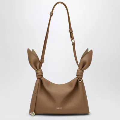 Loewe Scarf Mini Handbag In Smooth Calfskin Mocha In Brown