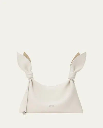 Loewe Scarf Mini Knotted Leather Shoulder Bag In Orange