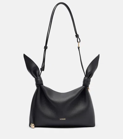 Loewe Mini Scarf Shoulder Bag In Smooth Calfskin In Black