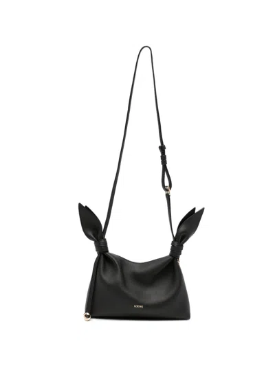 Loewe Scarf Mini Leather Shoulder Bag In Black