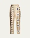 Loewe Scarf Print Silk Pajama Trousers