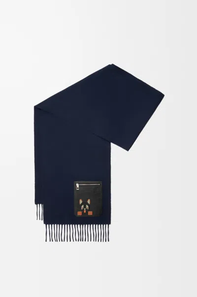 Loewe Schal Aus Wolle Und Kaschmir Für Frau In Blue