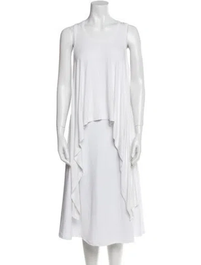 Pre-owned Loewe Scoop Neck Sleeveless Tunic In White