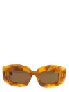 Loewe 'vision' Rectangular Frame Tortoiseshell Sunglasses In Orange