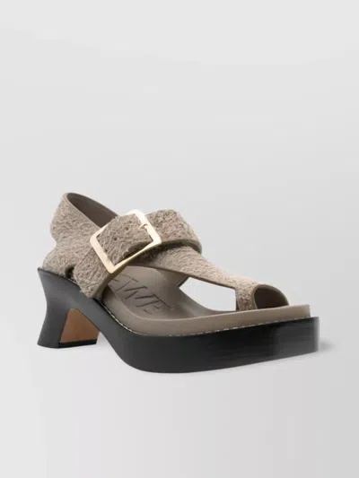 LOEWE SCULPTED CHUNKY HEEL SANDALS