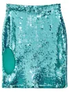 Loewe Sequin Cut Out Skirt In Turquoise