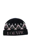 Loewe Sequin-embellished Fair Isle Wool-blend Beanie In Green