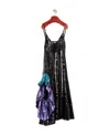 Loewe Sequin Ruffle Dress In Wool In Black