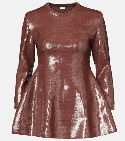 Loewe Sequined Shirt In Brown