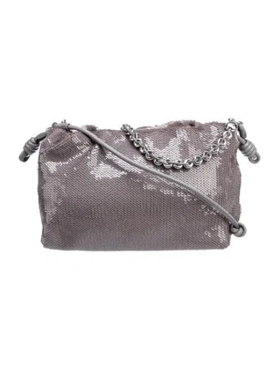 Pre-owned Loewe Sequins Flamenco Medium 2025 In Gray