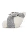 Loewe X Suna Fujita Bunny Shearling Coin Purse In Grey