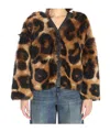 Loewe Leopard-print Shearling Jacket In Brown