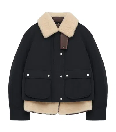 LOEWE SHEARLING-COLLAR JACKET