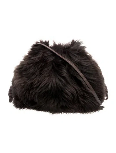 Pre-owned Loewe Shearling Flamenco In Brown