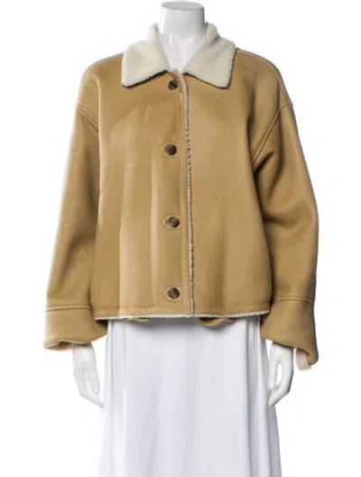 Pre-owned Loewe Shearling Fur Shearling Jacket In Neutral