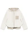 Loewe Shearling Hooded Jacket In Neutrals