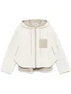 Loewe Shearling Hooded Jacket In Nude & Neutrals