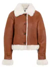Loewe Shearling Jacket In Brown