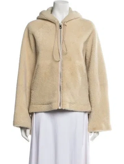 Pre-owned Loewe Shearling Jacket In Neutrals
