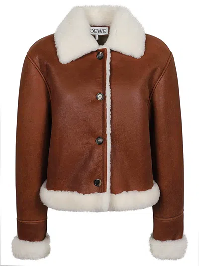LOEWE LOEWE SHEARLING LEATHER JACKET
