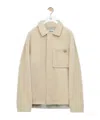 Loewe Overshirt In Shearling In Neutral