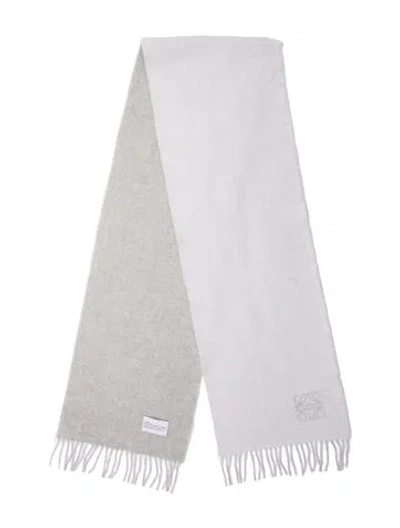 Pre-owned Loewe Shearling Scarf In Gray