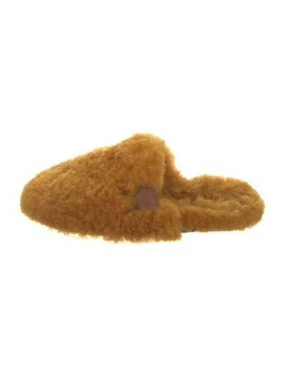 Pre-owned Loewe Shearling Sneakers In Yellow