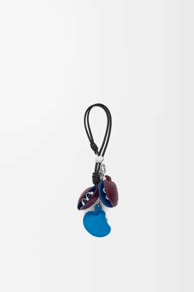 Loewe Shell Leather Bag Charm In Multi