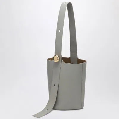 Loewe Shell Grey Calfskin Pebble Bucket Medium Bag Women In Gray