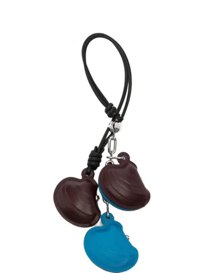 Loewe Shell-pendant Keyring In Blue