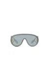 Loewe Anagram Injected Plastic Shield Aviator Sunglasses In Green