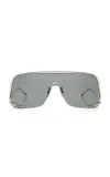 Loewe Shield Mask-frame Metal Sunglasses In Metallic