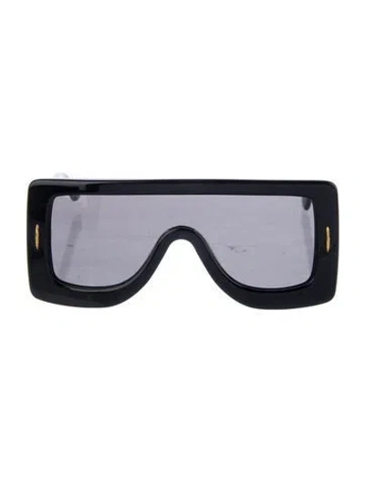 Pre-owned Loewe Shield Tinted Sunglasses In Black