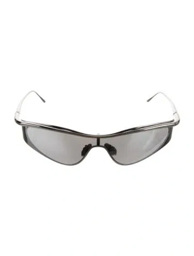 Pre-owned Loewe Shield Tinted Sunglasses In Black