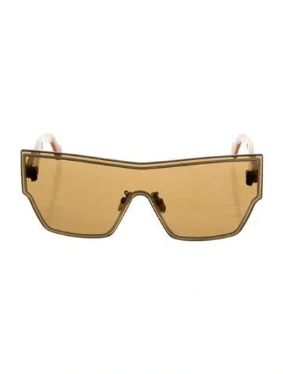 Pre-owned Loewe Shield Tinted Sunglasses In Orange