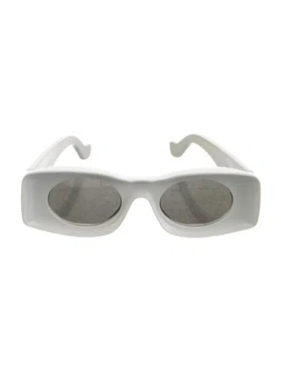 Pre-owned Loewe Shield Tinted Sunglasses In White