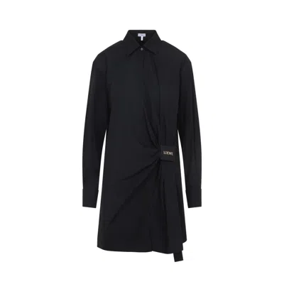 Loewe Shirt Black Cotton Dress
