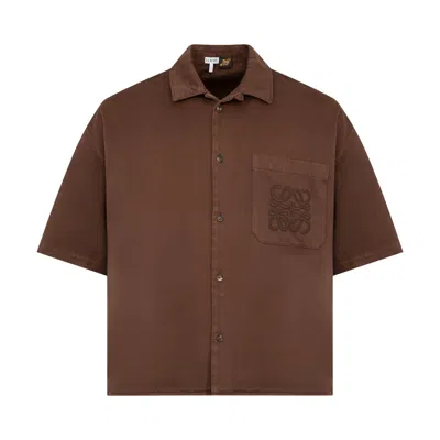 Pre-owned Loewe Shirt 'chocolate Brown' | Men's Size 39