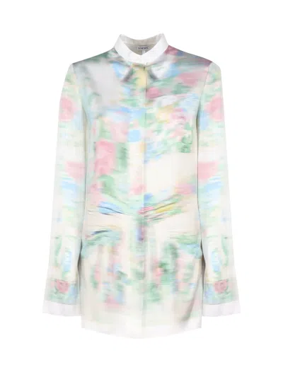 LOEWE SHIRT CRAFTED IN LIGHTWEIGHT VISCOSE AND SILK SATIN