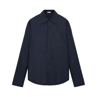 Pre-owned Loewe Shirt 'dark Navy Blue' | Men's Size 41