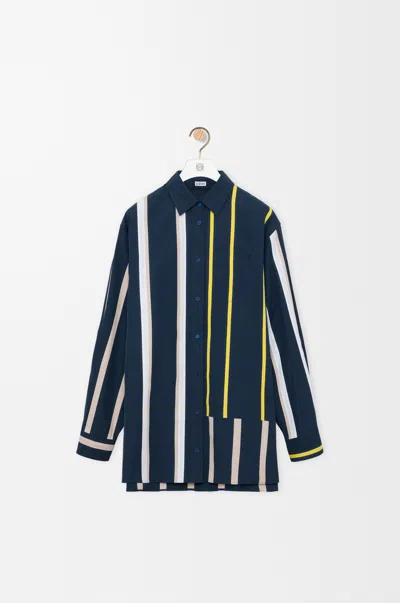Loewe Shirt Dress In Cotton Size:38 For Woman In Brown