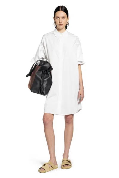 Loewe Shirt Dress In Cotton In White