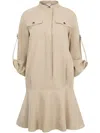 Loewe Mini Dress Cotton Adjustable Sleeves In Neutrals